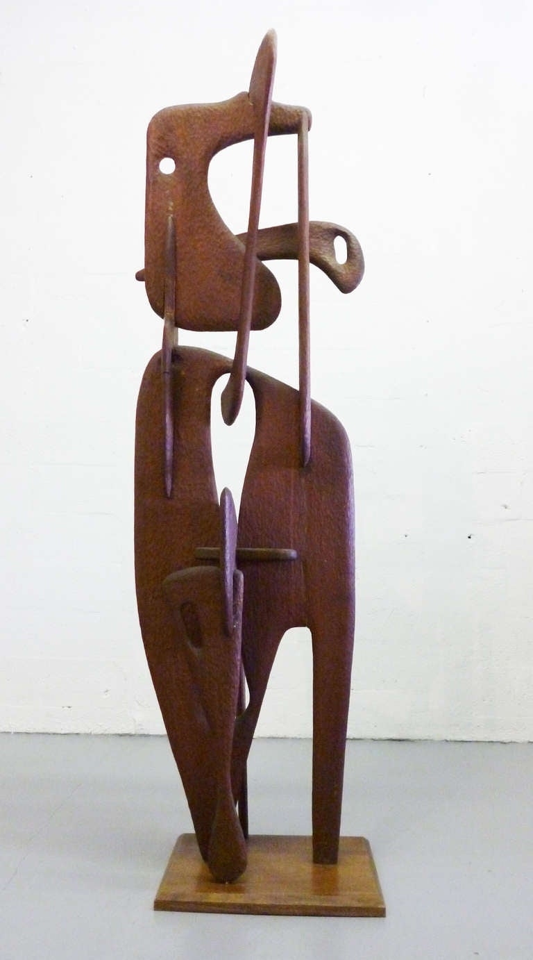 Mid-Century Modern Wooden Sculpture