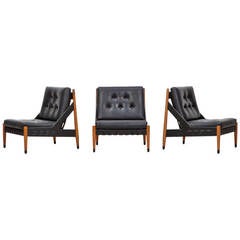 Three Egon Eiermann Lounge Chairs with Ottoman 4
