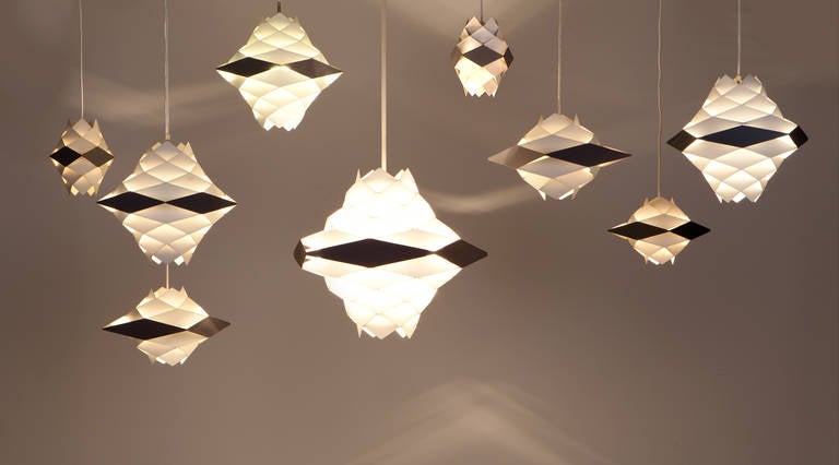 Mid-Century Modern Set of Preben Dahl Ceiling Lamps