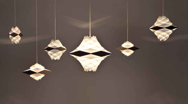 Lacquered Set of Preben Dahl Ceiling Lamps