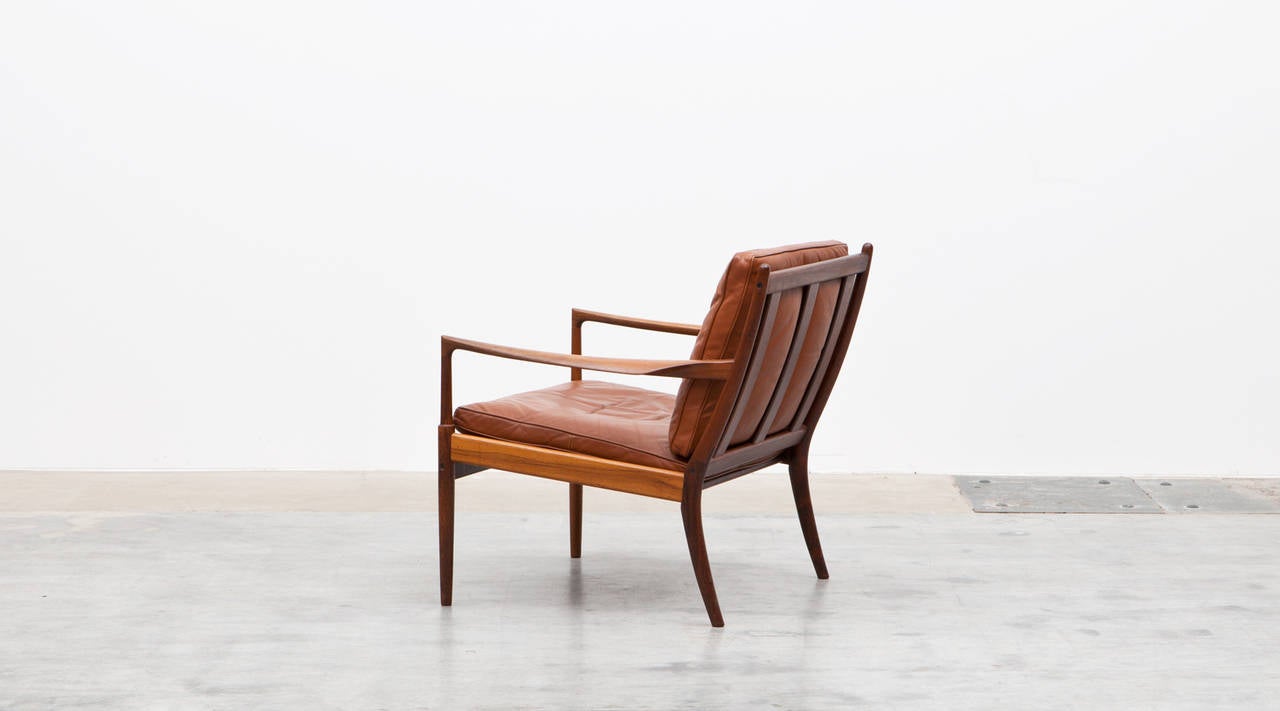 Leather Pair of Chairs designed by Ib Kofod-Larsen