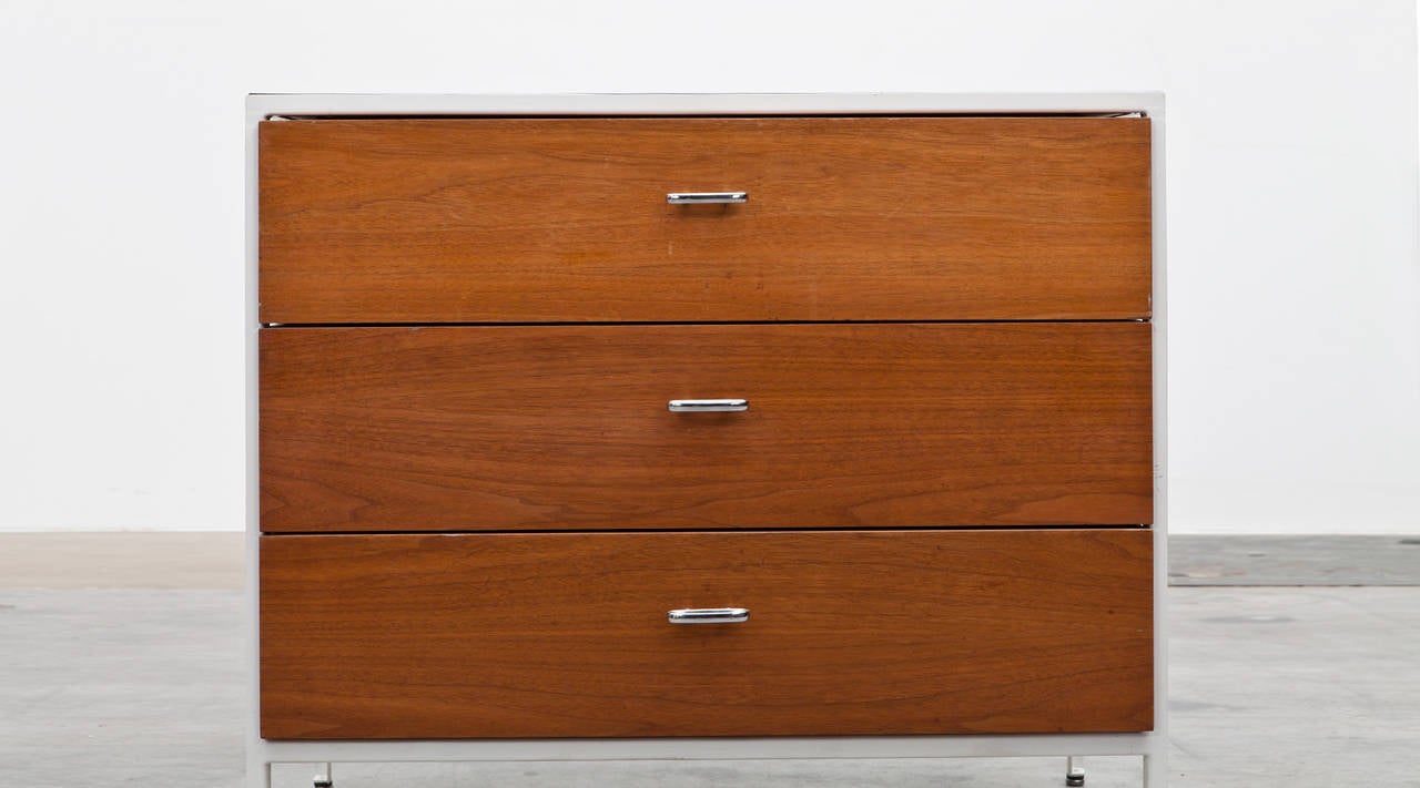 Chrome Pair of George Nelson Chest of Drawers