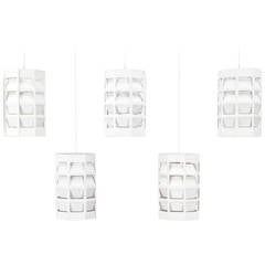 Set of five Poul Gernes Ceiling Lamps 11