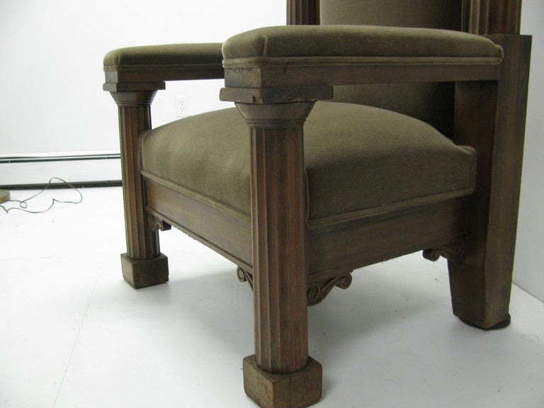 Neoclassical Masonic Temple Throne Chair