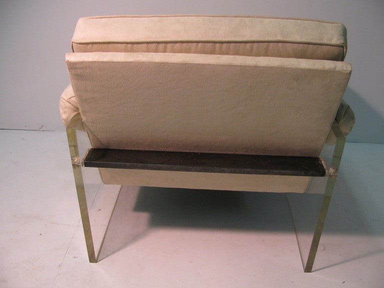 Mid-Century Modern Club Chair Ottoman Milo Baughman 