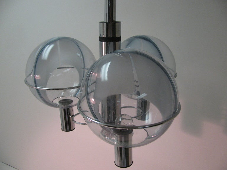 Mid-20th Century Murano Spherical Chandelier by Mazzega