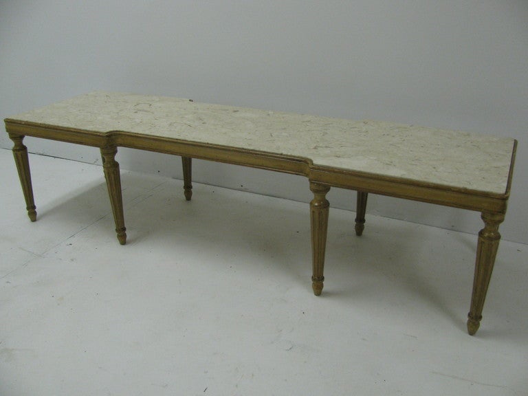 Neoclassical Style French Marbletop Cocktail / Coffee table In Good Condition In Port Jervis, NY