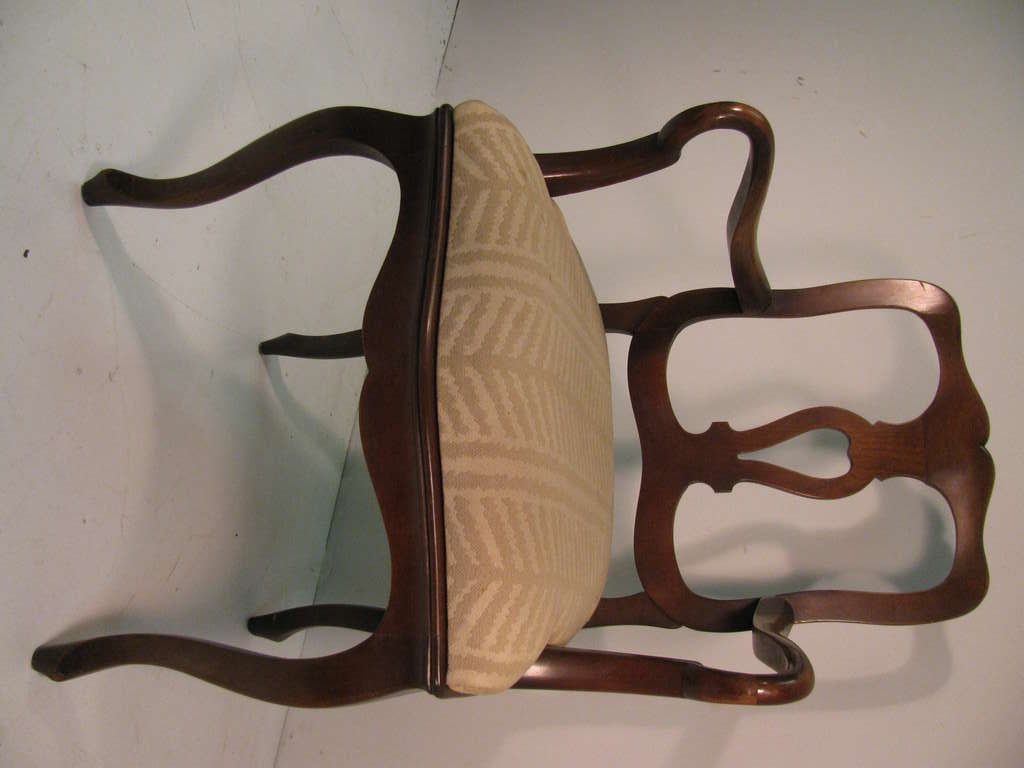 Mid-20th Century Set Of Eight French Provincial Dining Arm Chairs By Cassard Romano