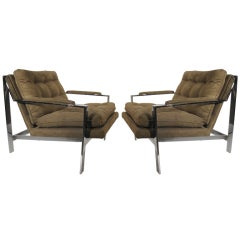 Pair of Cy Mann Midcentury Lounge Armchairs