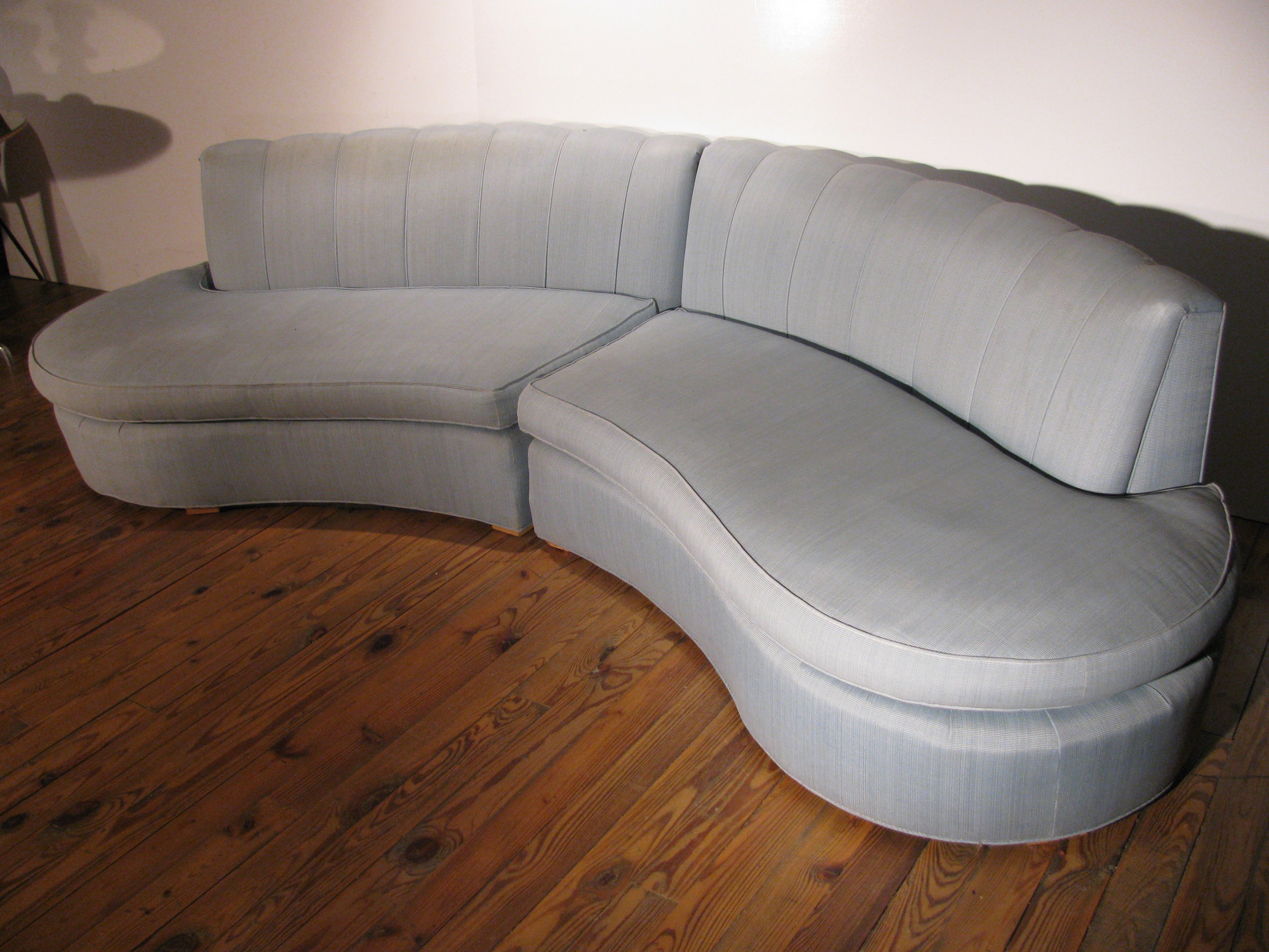 Two Piece Mid Century Sofa in The Style of Adrian Pearsall