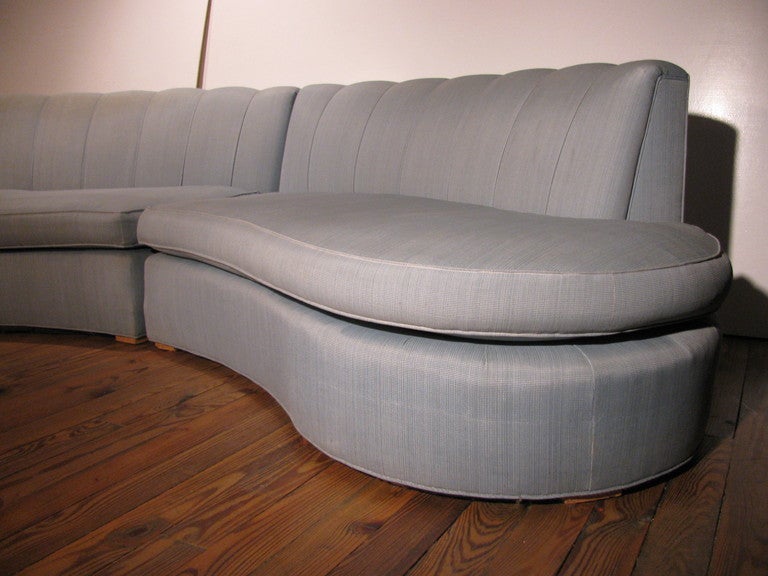 American Two Piece Mid Century Sofa in The Style of Adrian Pearsall
