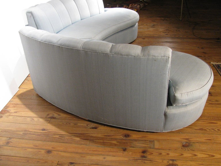 Upholstery Two Piece Mid Century Sofa in The Style of Adrian Pearsall