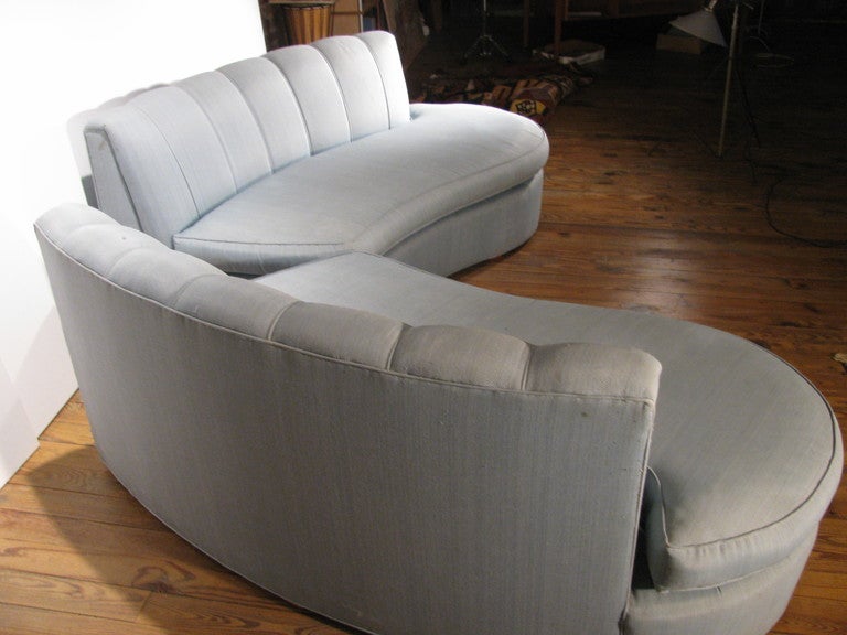 Two Piece Mid Century Sofa in The Style of Adrian Pearsall 1