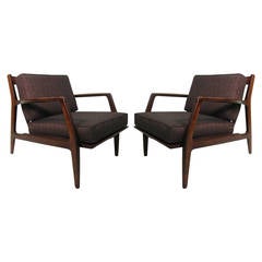 Pair of Danish Modern Lounge Chairs by Ib Kofod-Larsen