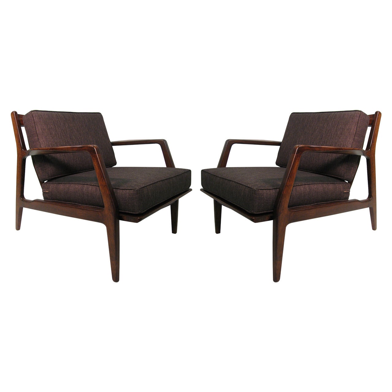 Pair of Danish Modern Lounge Chairs by Ib Kofod-Larsen