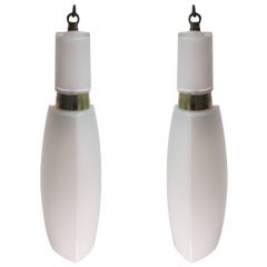 Pair Of Mid Century Murano Barovier & Toso Hanging Pendant Lamps 8
