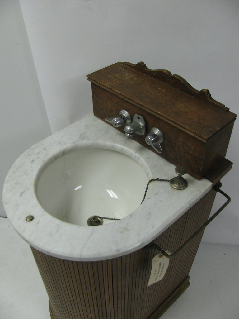 Late 19th Century Curved Marbletop Sink From A Railway Car at 1stDibs