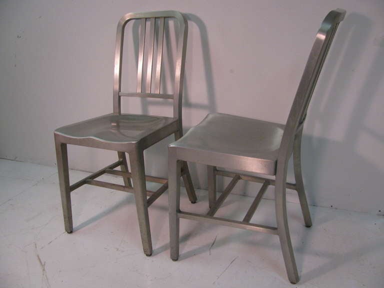 American Good Form Set of Six Aluminum Dining Chairs
