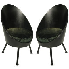 Pair Of Modernist Italian Chairs Style of Ico Parisi