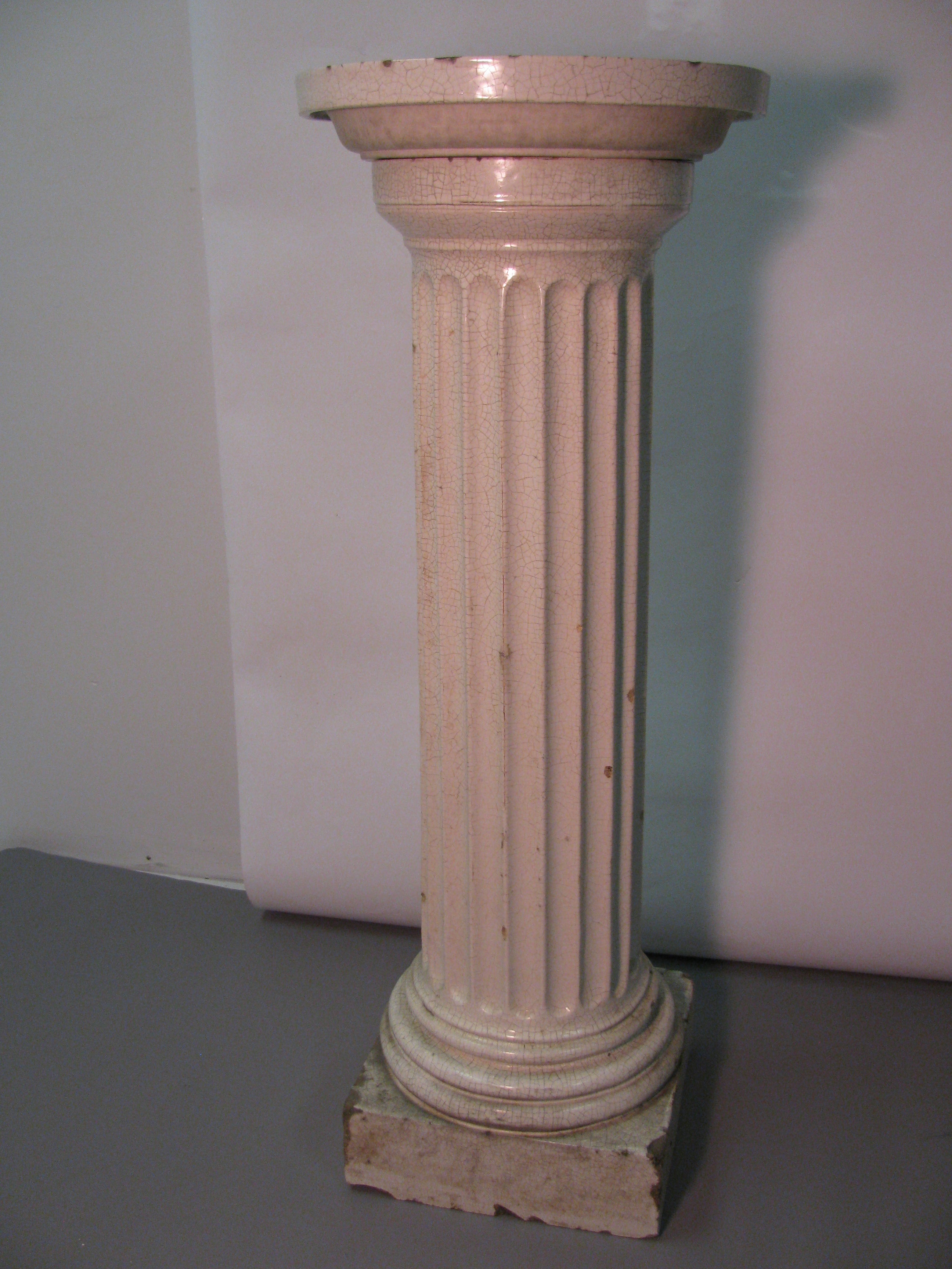 19th Century Birdbath / Plant Stand in The Form of a Fluted Doric Column