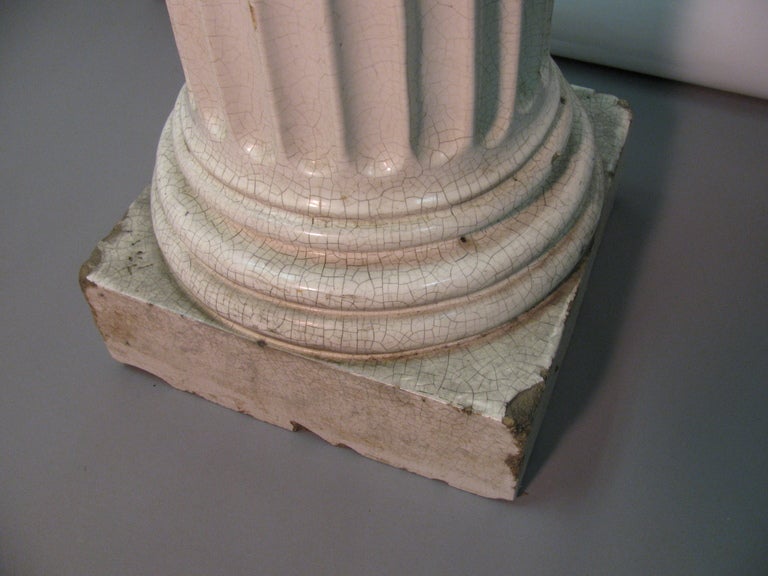 19th Century Birdbath / Plant Stand in The Form of a Fluted Doric Column In Good Condition In Port Jervis, NY