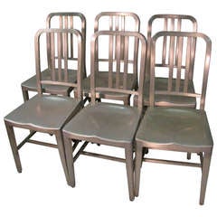 Good Form Set of Six Aluminum Dining Chairs