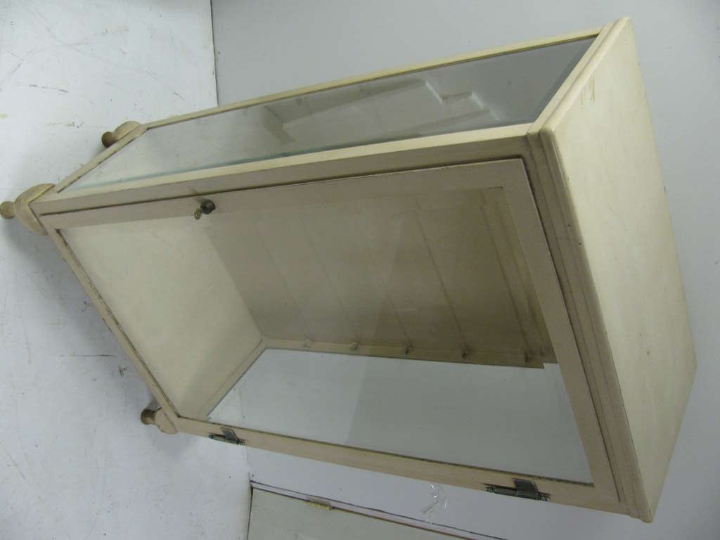 Beveled Cast Iron Doctors Medical Storage Cabinet