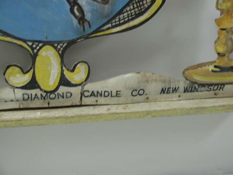 Mid-20th Century Mid Century Hand Painted Advertising Trade Sign, Hudson Valley N.Y., Folk Art