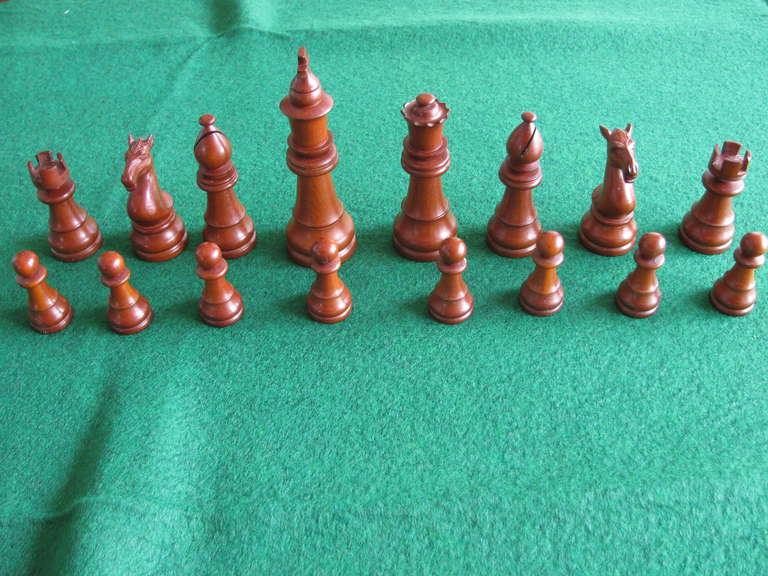 American Circa 1960 Classical Ivory Chess Set by House of Staunton