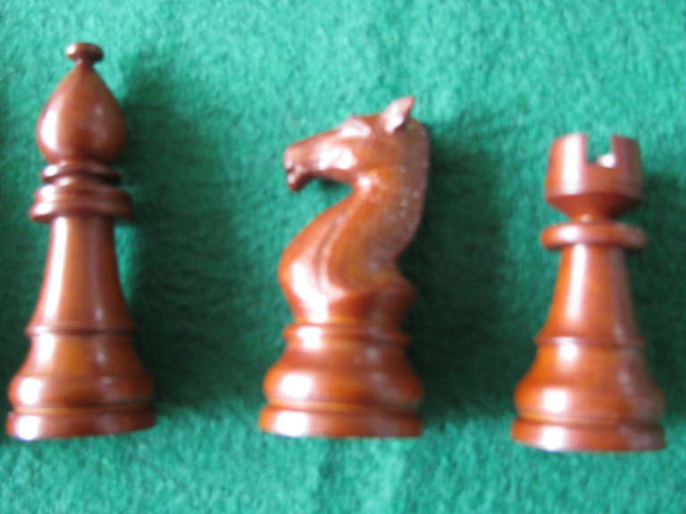 Mid-20th Century Circa 1960 Classical Ivory Chess Set by House of Staunton