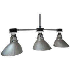 Industrial Pendant Chandelier with Antique Mercury Glass Shades 1