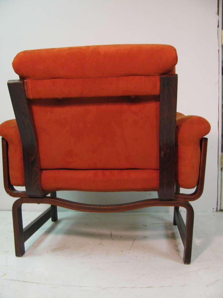 Pair of Midcentury Brazilian Rosewood Lounge Chairs Manner of Jean Gillon 1