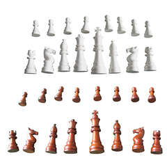 Vintage Circa 1960 Classical Ivory Chess Set by House of Staunton