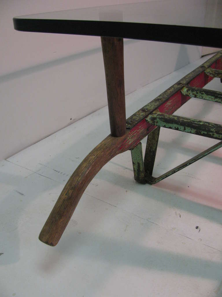 Early Industrial Hand Truck Cocktail Table In Good Condition In Port Jervis, NY