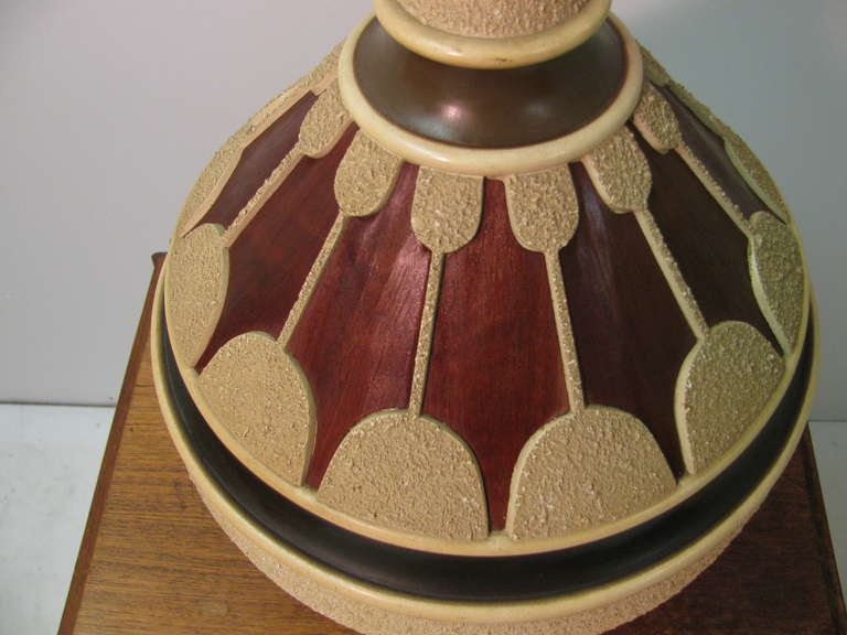 Mid-20th Century Pair of Large Mid Century Danish Style Ceramic Table Lamps