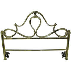 Fabulous Italian Mid Century Hollywood Regency Brass Bed 9