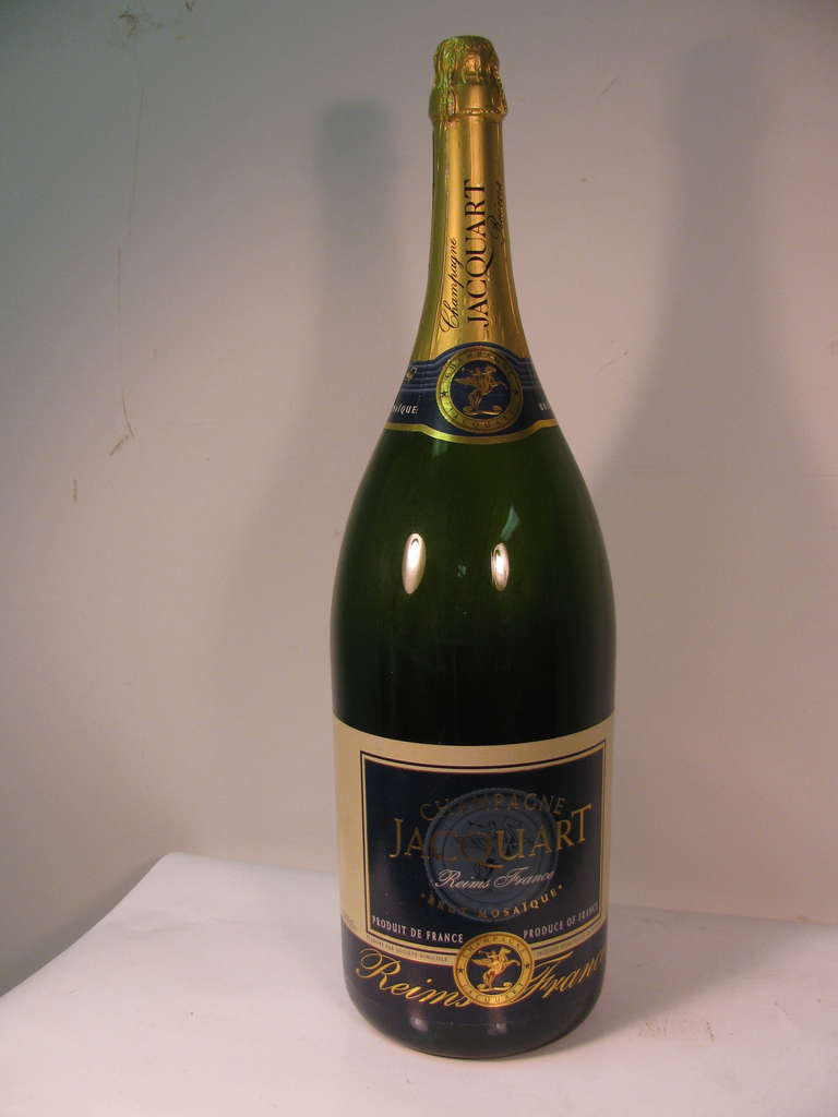 Large Glass French Champagne Prop Bottle at 1stDibs