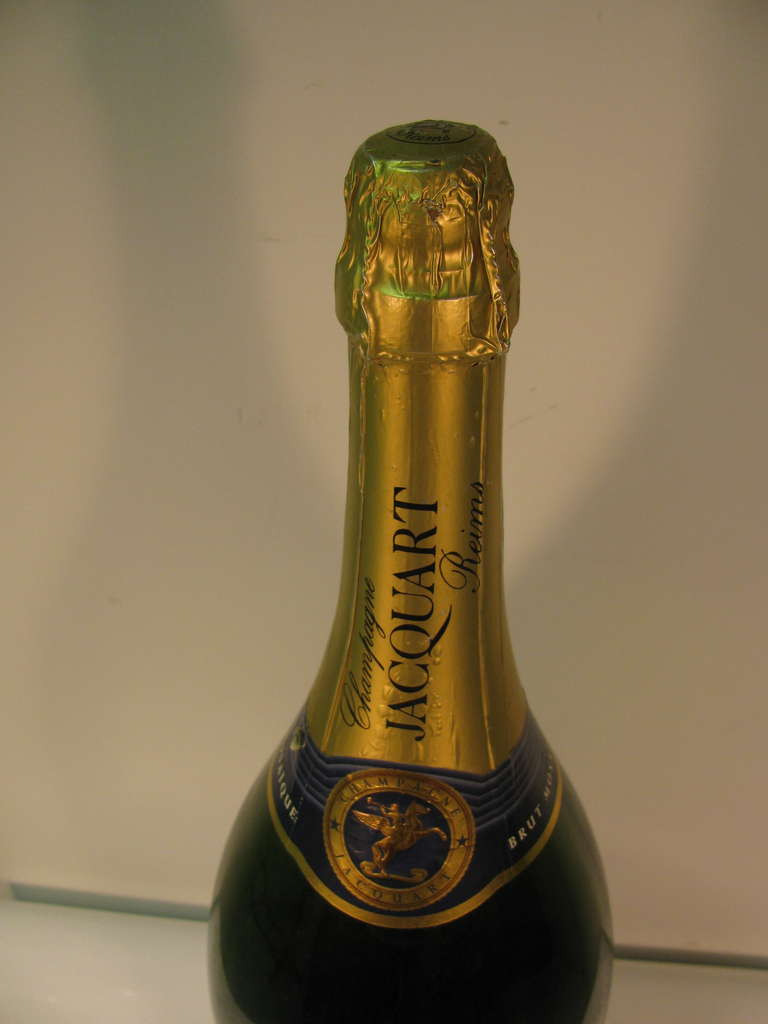 Large Glass French Champagne Prop Bottle at 1stDibs