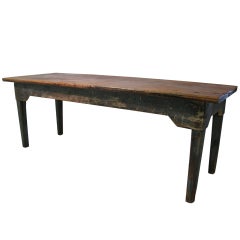 Antique 19th c. New York State Pine Farm Dining Table