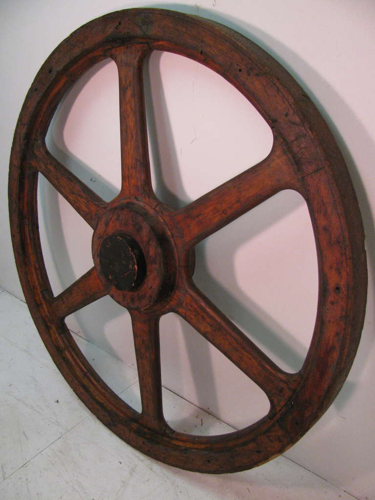 Very Large, Handmade Around The Turn Of The Century And Created Out Of Pine. Pattern Mold Was Used to Create Gear Parts. Recently Acquired From A NYC Machine Shop. Great As A Wall Decoration, Or Made into A Cocktail Table.  Weight is 45lbs.    All