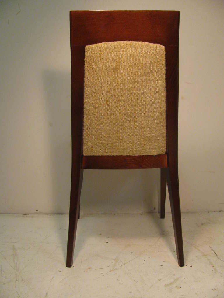 Set of Six Art Moderne Walnut Dining Chairs Germany 4