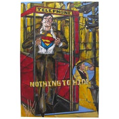 American Artist Steven Paul Riddle Oil on Canvas "Nothing To Hide"