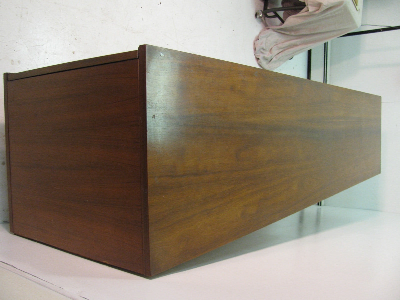 Large Mid-Century Modern Walnut Credenza with Tambour Doors 3