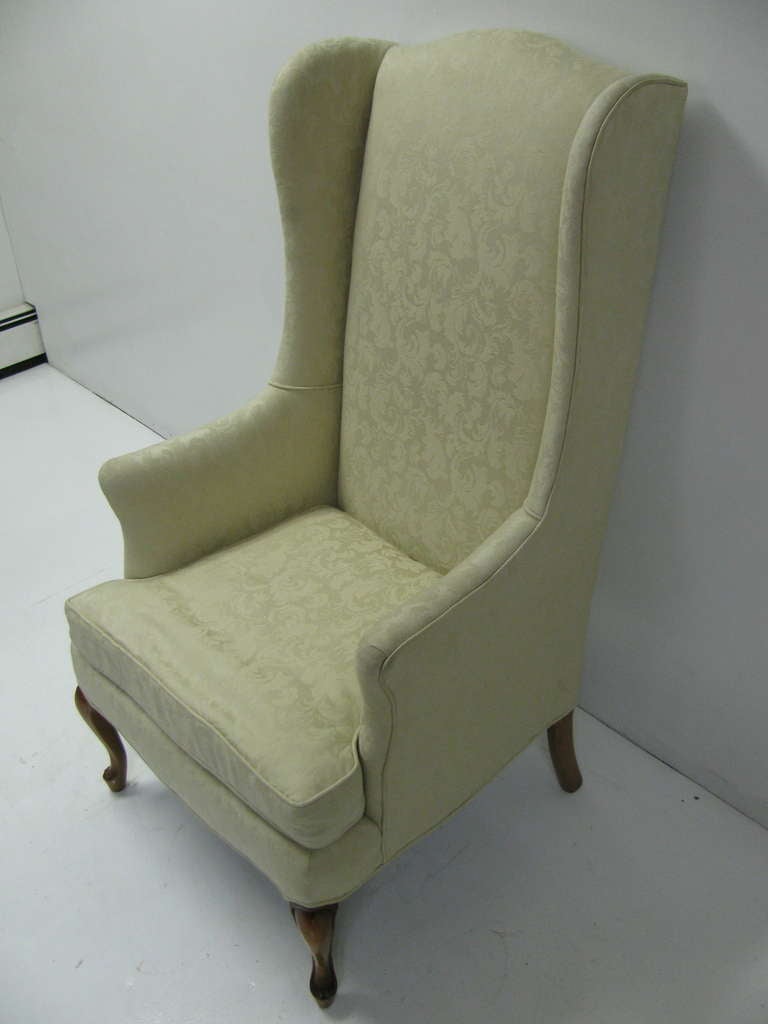 Pair of Petite Mid Century Wing Back Armchairs in 