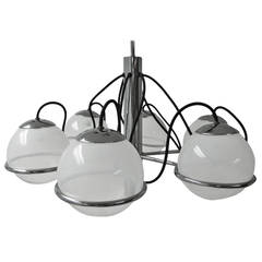 Mid-Century Italian Chandelier Style of Gino Sarfatti 4