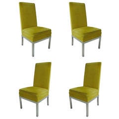 Set of Four Tallback Midcentury Dining Chairs in the Manner of Robsjohn-Gibbings