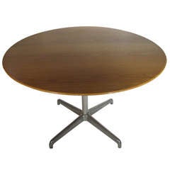 Knoll International Aluminum / Oak Dining Table / Desk