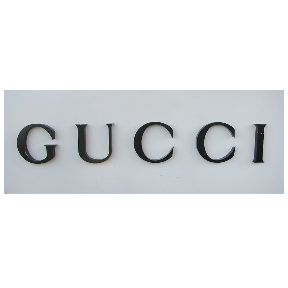 Vintage Gucci Marquee Sign from a New York Store