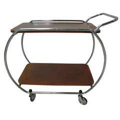 Bauhaus / Art Deco Modernist Bar Cart 2