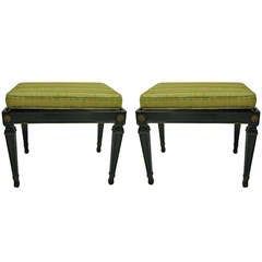 Pair of French / Italian Marbled Ottomans or Benches 3